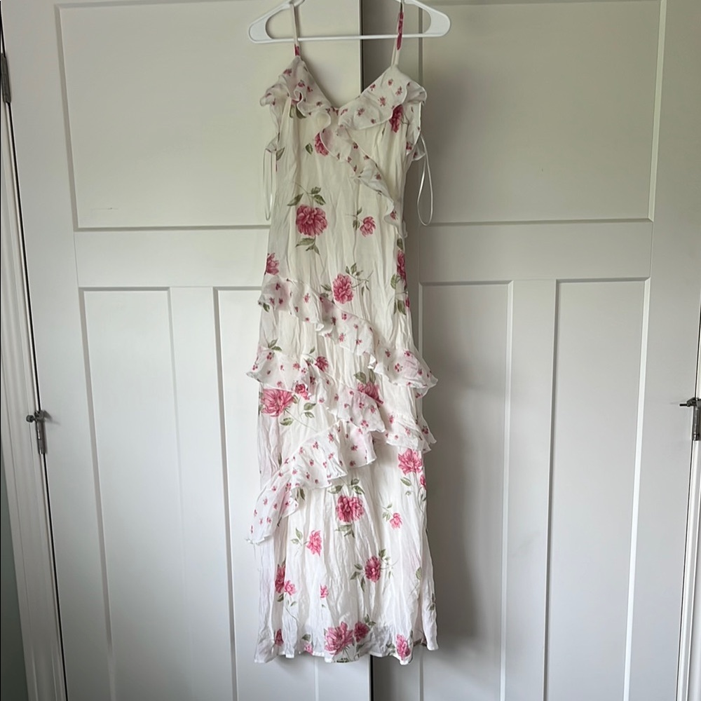 Marshalls One Shoulder Pink Floral Dress